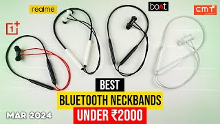 Top 5 Best Neckband Under ₹2000 in 2024 ⚡ Best Wireless Bluetooth Earphones Under 2000 ⚡ [upl. by Sugar]