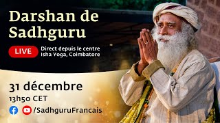 Darshan de Sadhguru la veille du Nouvel An  En direct le 31 décembre  14h15 CET [upl. by Tedric]