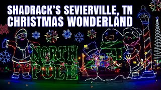 Shadracks Christmas Wonderland Drive Through in Sevierville Tennessee [upl. by Bricker814]