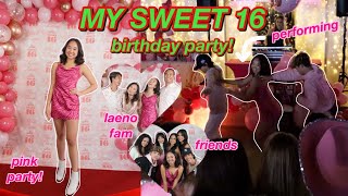 MY SWEET 16 BIRTHDAY PARTY 🎉 Vlogmas Day 12 [upl. by Olaznog687]