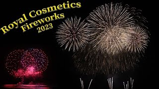 2023 Royal Cosmetics Waikiki Fireworks Display 4K  36th Anniversary  Waikiki Oahu Hawaii [upl. by Eihcra]