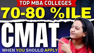 Top MBA Colleges at 7080 Percentile in CMAT 2024  MBA Colleges to target at low CMAT Score mba [upl. by Aserej]