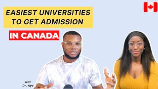 THE EASIEST UNIVERSITIES TO GET ADMISSION IN CANADA FOR 2023  Scholarships  High Acceptance Rates [upl. by Macknair]