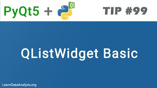 QListWidget Basics  PyQt5 Tutorial [upl. by Javed]