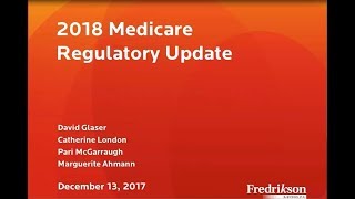 2018 Medicare Regulatory Update [upl. by Asirb]