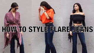 How to Style Flare Jeans  Fashion [upl. by Siugram108]