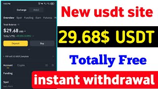 Usdt investment platform 2024  new usdt investment site  usdt earning site  TRX earning site 2024 [upl. by Tamarah]