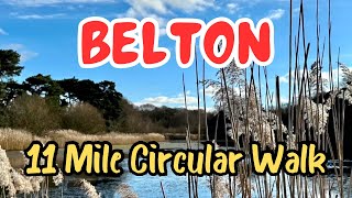 BELTON  11 mile circular walk Norfolk amp Suffolk UK  Turn by turn [upl. by Morry]