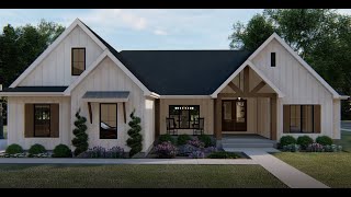 MODERN FARMHOUSE PLAN 96300409 WITH INTERIOR [upl. by Hillie]