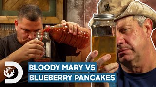 Blueberry Pancake Moonshine VS Sweet Pea Rum Bloody Mary  Moonshiners Master Distiller [upl. by Sloan]