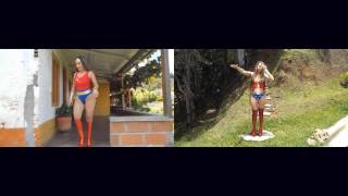 Wonder Girl amp Wonder Woman Spin Transformation  NewAgeSuperheroinescom [upl. by Daeriam164]