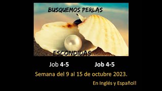 Busquemos Perlas Escondidas Semana del 9 al 15 de Octubre Job 45 Spiritual Gems Job 13 Hidden pear [upl. by Aicnerolf505]