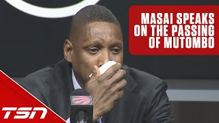 An extremely emotional Masai Ujiri speaks on the passing of his friend Dikembe Mutombo [upl. by Ahse600]