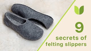 9 secrets of felting slippers from master EcoFoot 🦶DIY felting sheeps wool [upl. by Eduard]