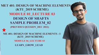 MET 401 DESIGN OF MACHINE ELEMENTS MODULE 1LECTURE 03 [upl. by Grefe]