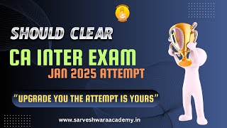 One way to clear CA INTER JAN 2025 EXAMINATION [upl. by Demy163]