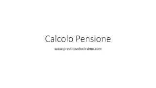 Calcolo Pensione [upl. by Ahsonek]