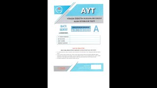 PALME YAYINLARI BATI SERÄ°SÄ° 4 NOLU AYT DENEME SINAVI SORU Ã‡Ã–ZÃœMLERÄ° 03012024 [upl. by Hehre632]