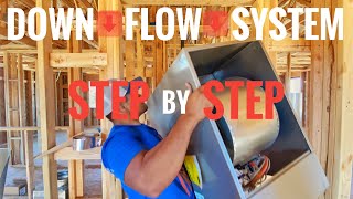 HVAC INSTALL Step by Step  DOWN FLOW SYSTEM [upl. by Lukey54]