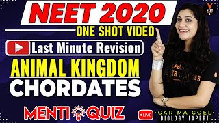 Animal Kingdom Class 11 Chordates  NEET 2020 Preparation  NEET Biology MCQ  Garima Goel [upl. by Ebag]