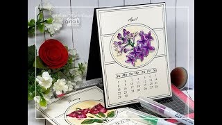 Create Simple Stamped Calendars with Stately Flowers 12 [upl. by Susumu]