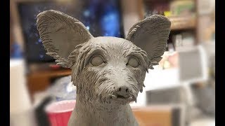 Making An Animal  Dog In Wet Clay Sculpture By Artsy Soul Edrian Thomidis [upl. by Neo124]