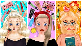 asmr 🎧 makeup and skincare animation 20 minutes with Elsa and the fiery girl 💄💋👠 [upl. by Eisteb]