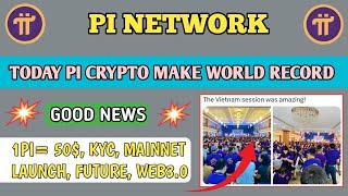 📌 TODAY PI WORLD RECORD💥🤩 pi network new update today pi network new update pi network news today [upl. by Takken]