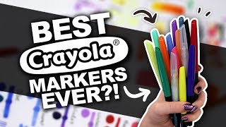 IM IMPRESSED  Crayola Blending Markers Review  Copic Alternative [upl. by Asyen747]