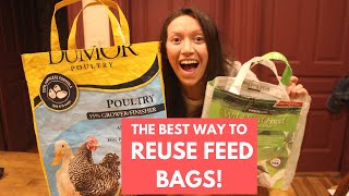 REUSE YOUR EMPTY FEED BAGS  DIY Feed Bag Tote [upl. by Joana]