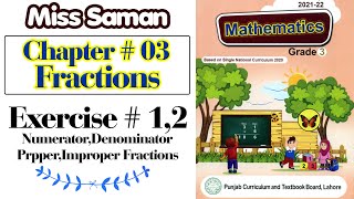 Exercise 12 Unit No 03 Class 3  Fractions educationuptoclass12 [upl. by Anallise433]