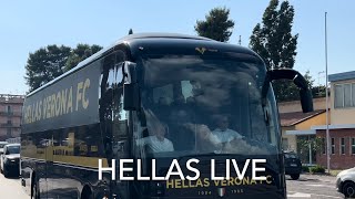 EmpoliHellas Verona l’arrivo del pullman gialloblù [upl. by Saeger]