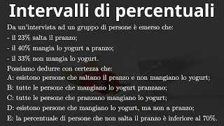 Percentuali quiz su yogurt e pranzo [upl. by Rodrick380]