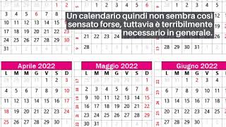 Calendario 2022 italiano con festività da stampare [upl. by Laubin]