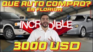 TOP 4 Autos baratos que compraría con 3k USD en Florida [upl. by Longwood39]