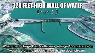 3 Gorges Dam Failure Simulation in Feet amp Meters 7252020 [upl. by Clapp450]