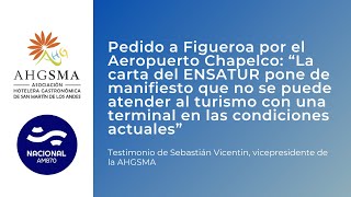 Pedido del ENSATUR al gobernador de Neuquén Rolando Figueroa por el estado del Aeropuerto Chapelco [upl. by Reniar]