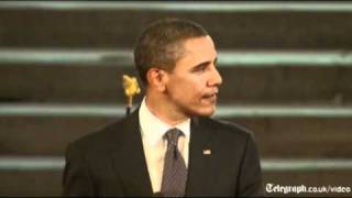 Obama tells joke about Queen Pope and Mandela [upl. by Nerfe]