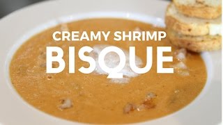 Creamy Shrimp Bisque with Spiced Creme Fraiche Recipe [upl. by Aisenet]