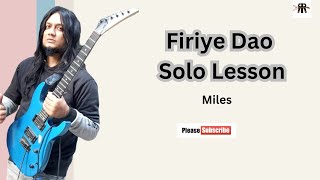 Miles  Firiye dao Intro Solo Lesson  Bangla Song Tutorial  ফিরিয়ে দাও [upl. by Solracnauj]