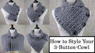 How to Style Your 3ButtonCowl [upl. by Esten]