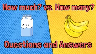 How much How many CountableUncountable Nouns Questions and Answers [upl. by Genevieve]