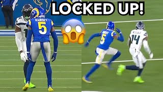 DK Metcalf vs Jalen Ramsey SHUT DOWN Seahawks vs Rams week 15 2021 highlights  WR vs CB [upl. by Jasen64]