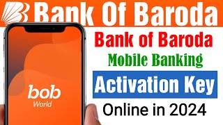 Bank of Baroda Mobile Banking Activation key in 2024 bank of baroda activation key from net banking [upl. by Filberto]