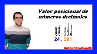 VALOR POSICIONAL en NÚMEROS DECIMALES [upl. by Aislehc]