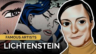 The quotComic Bookquot Pop Art Style of ROY LICHTENSTEIN  Artist Bio  Speedpaint [upl. by Melnick]