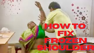 chiropractic Frozen shoulder adjustment by dr Asif Naqvi [upl. by Gnuy]