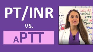 PTINR vs aPTT PTT Nursing Explained NCLEX Lab Values [upl. by Randell]