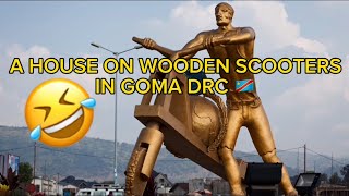 Goma the only city where wooden scootersTshukudu can carry a house viral shortvideo visit [upl. by Emmey197]