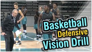 Basketball Defensive Vision Drill featuring Coach Cliff Ellis Over 800 Career Victories [upl. by Leelaj858]